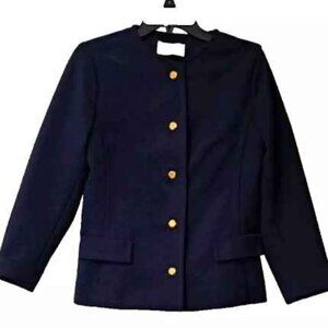 SALE Butte Knit Vintage Navy Textured Blazer Jacket 8 EUC